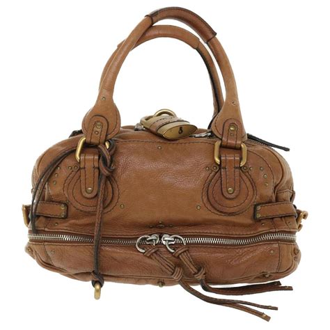 Paddington leather handbag Chloé Brown in Leather 